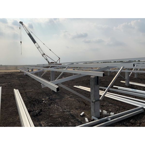 Single Pole Structure AL 6005 Solar Ground Mount System