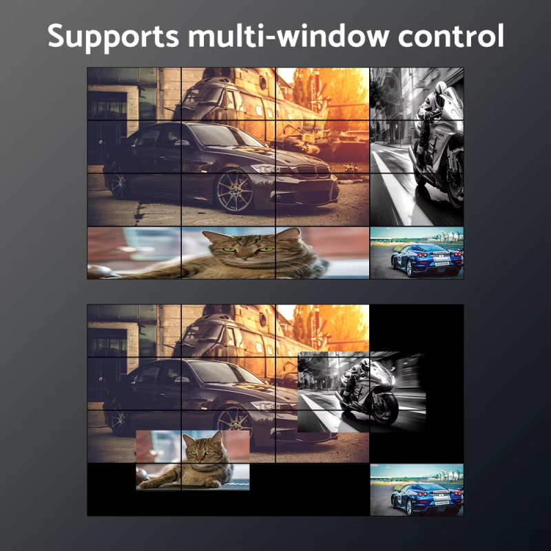 Bitvisus 4K60 Video Wall Controller with 16 HDMI Outputs and Seamless Switching for Multi-Screen Display