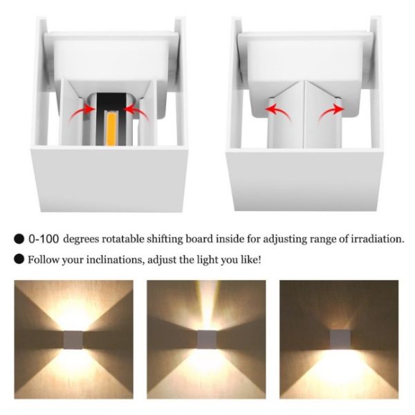 Waterproof Cube COB LED Wall Light 7W 9W