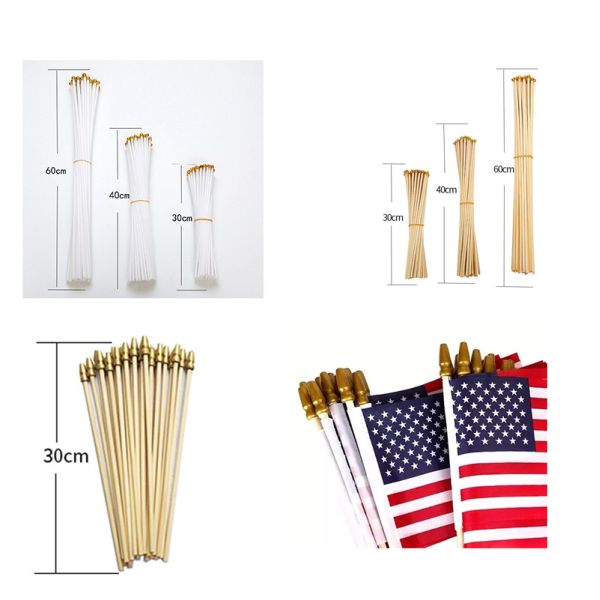 Personalized Hand Held Flags Waving Small Flag With Plastic Pole