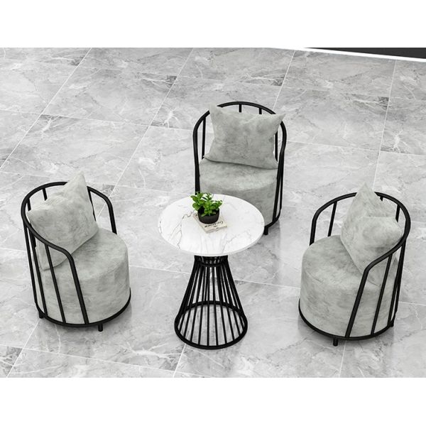 Light Luxury Small Round Marble Dining Table Artificial OEM ODM