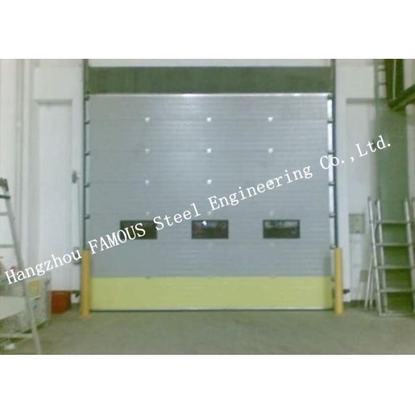 Finished Surface PVC Automatic Industrial Garage Doors Roller Shutter With Visual Window