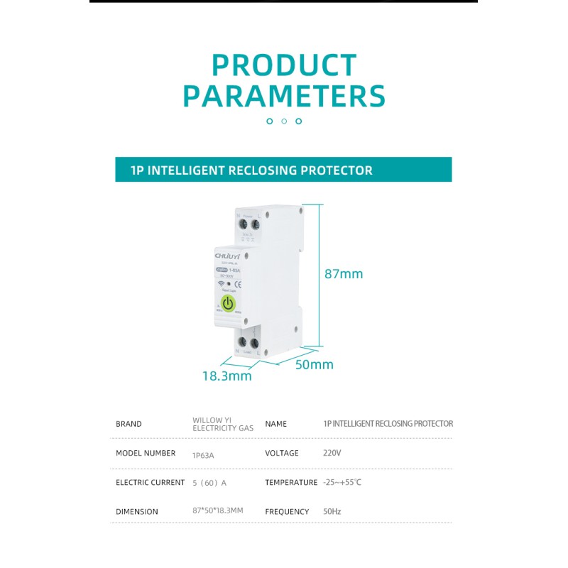 1P ZigBee Reclosing Protector: Energy Meter, Over/Under-Voltage, Voice Control
