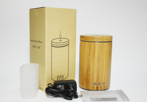 Real Bamboo Essential Oil Diffuser Cool Mist Ultrasonic Aroma Diffuser