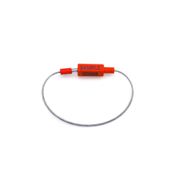 Customs Fixed Length Hexagonal Security Wire Seal with 26*7 mm Markable Area and 2.8 KN Tensile Strength Galvanized Steel Wire