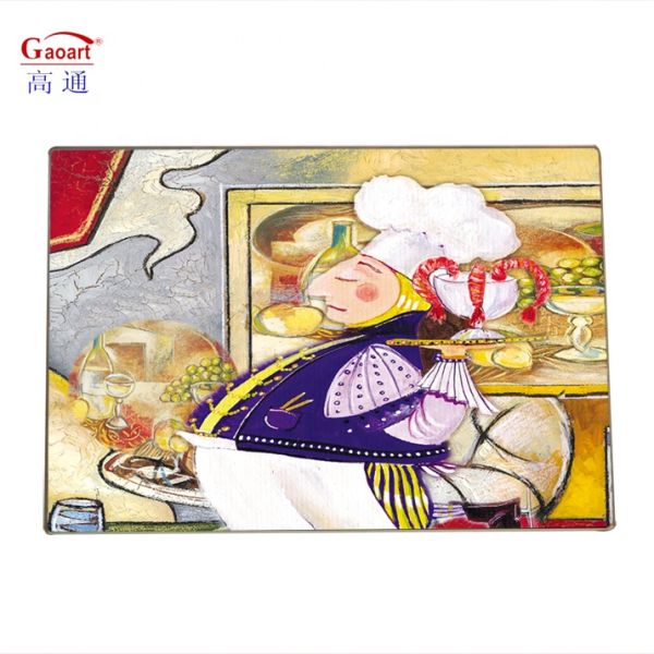 Kitchen Cutting Board with Smooth Cheese Function and Rectangle Shape Tempered Glass