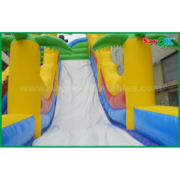 Large Inflatable Slide Promo Custom Double Giant Bouncy Slide Jump And Inflatable Water Slide Park
