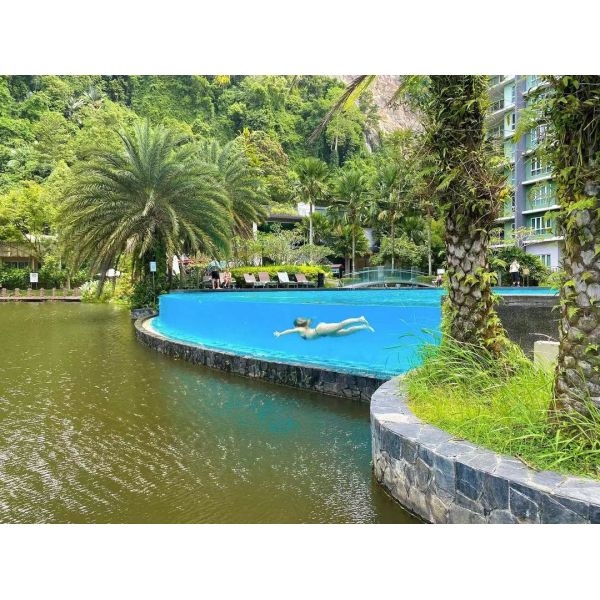 PMMA Lucite Plexi Glass Panel Window for Swimming Pool Easy Clean Customized Design