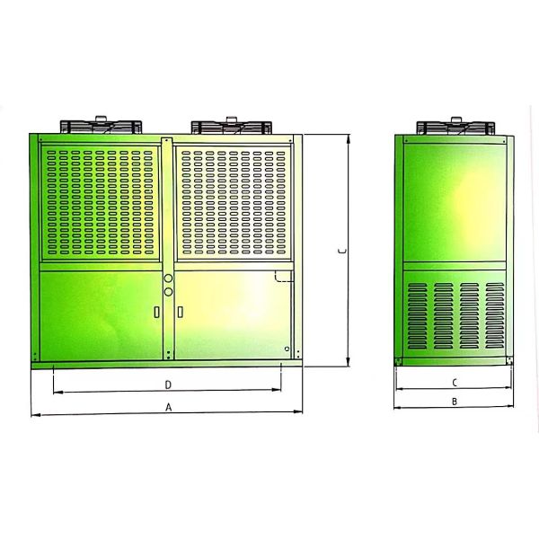 Copper Freezer Room Condensing Unit 120V Wall Mounted Installation