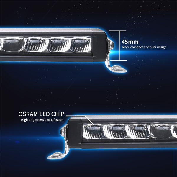 5.5inch Spot Slim Single Row LED Light Bar 810lm IP67 For Fork Lift