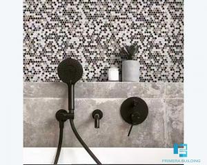 China Button Shaped Decorative Wall Porcelain Tiles Mixed Color 6mm Thickness on sale