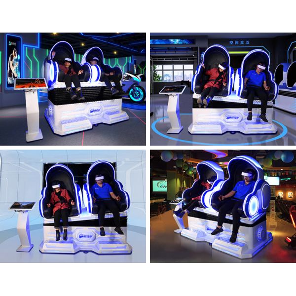 9D Kids Game VR Simulator Double Seats Virtual Reality Egg Chair For Amusement Park