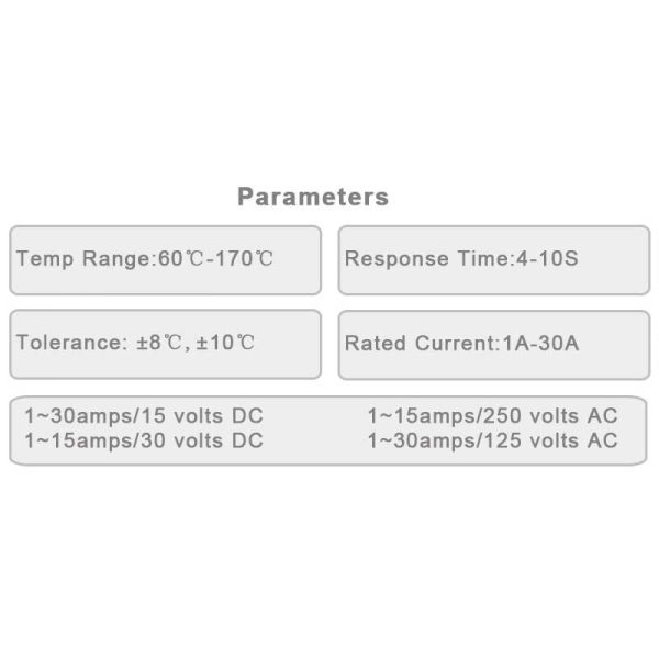Resettable Thermal Cutoff Switch HC02 Current Temperature Double Protection Thermmal Protector Motor Overloads