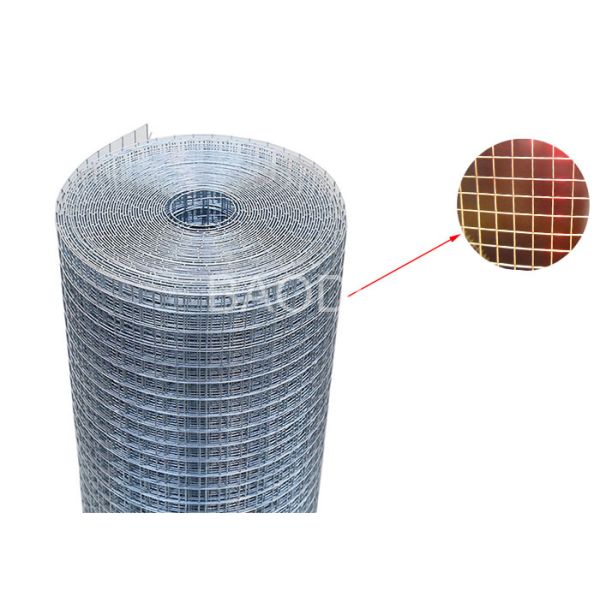 1/2" Galvanized Welded Wire Mesh For Construction Silver Zinc Layer