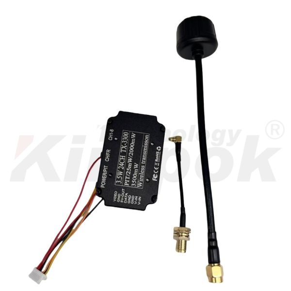 3.3GHz 3.5W 24CH Ultra-Light FPV Analog Video Transmitter 24.5g for Drone Racing