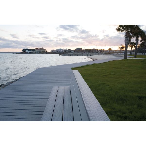 Splinter Free 146x22 WPC Floor Decking Co Extruded Wood Plastic Composite