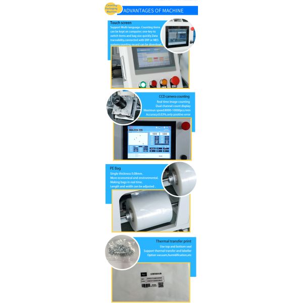 Automatic Bag Counting Packing Machine for Large Quantity Part Packing Easy Operation