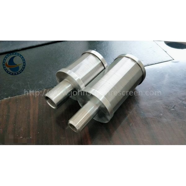SS Johnson Wedge Wire Screen Nozzle Customize For Client 0.05-1mm Slot Size