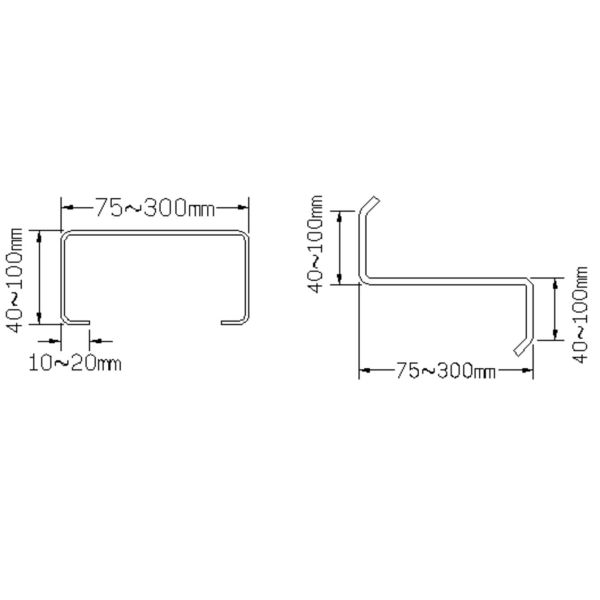Cr12 Mould Steel Framing C Z Purlin Forming Machine With Post Cutting