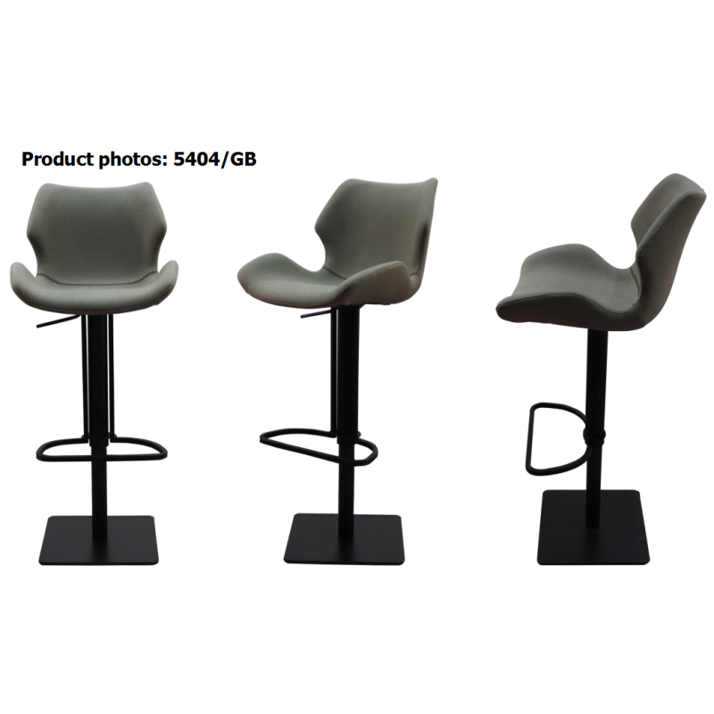 Square Solid Base 79cm Adjustable Swivel Bar Stools With Backs