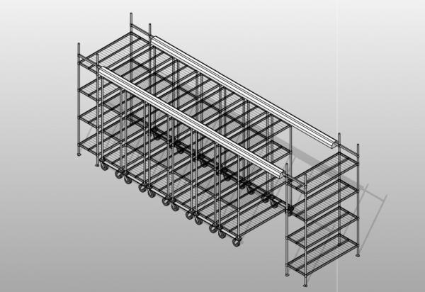 industrial shelving system movable