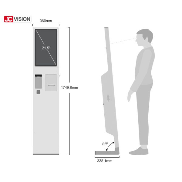 21.5inch Self Service Kiosk Touch Screen Monitor Kiosk For Fast Food Restaurant