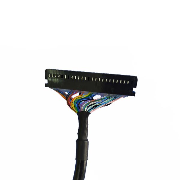 OEM Shielded LCD LVDS Cable Jae To Hrs Connector Wiring Harness For LCD