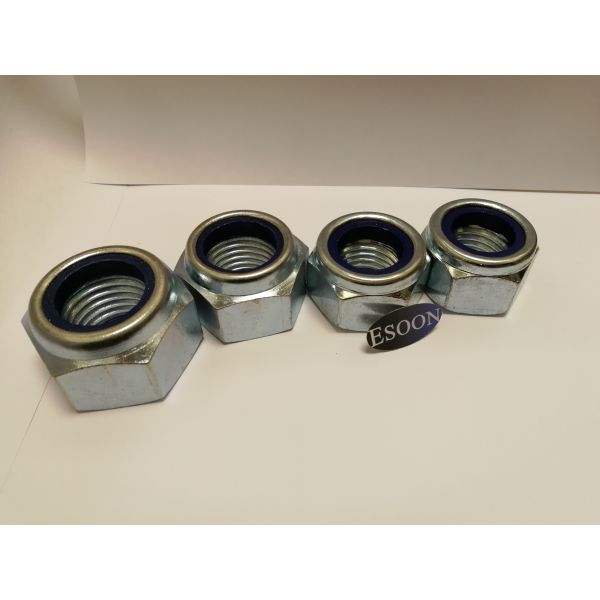 Hexagon nuts with polyamide thread lock thin type, DIN 985,Zinc Plated surface,M3~M56