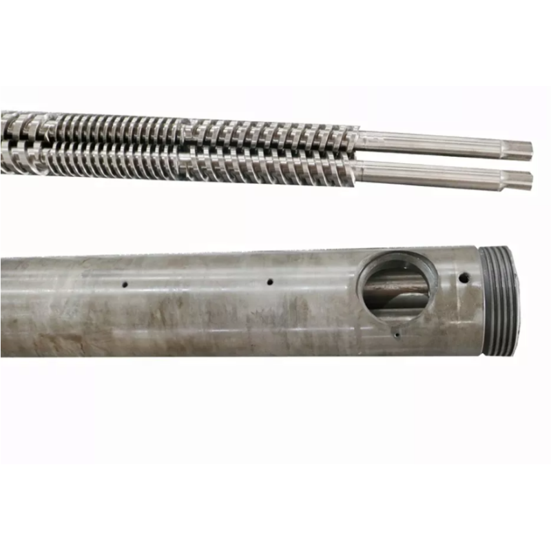 Bimetallic Parallel Twin Screw Barrel For Plastic Extruder Machine