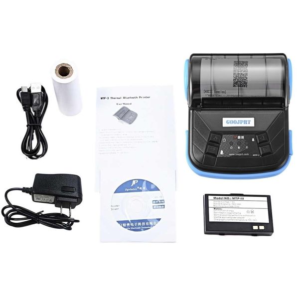 Large Capacity Battery Portable Bluetooth Printer Exquisite Light Weight Structure