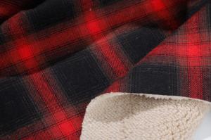 Quality Bonded 150cm Woven Check Fabric , Polyester Bonded Fabric for sale