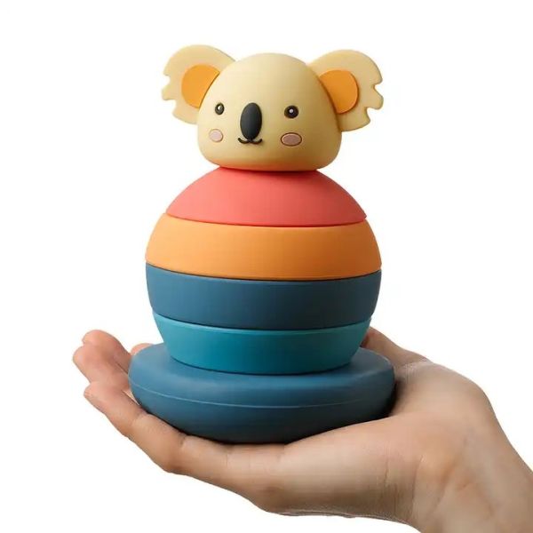 Customizable Educational Silicone Stacking Blocks Match Stacks Game Blocks Montessori Toys