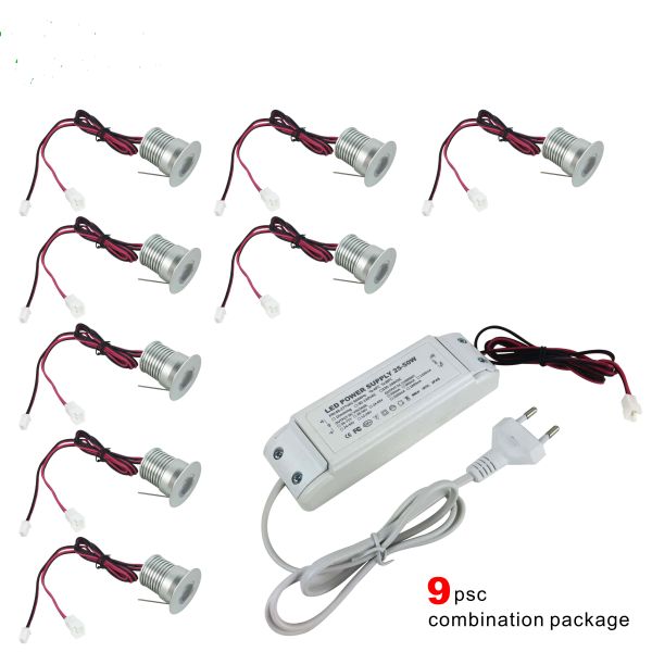 3W Mini Led Cabinet Light Power Driver Kit Dimmable Recessed Led Down Light Spotlight Interior Led Light Fixtures