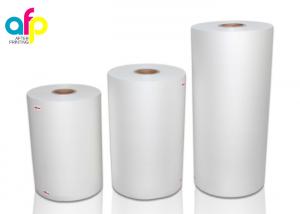 China FDA Lamination Plastic Roll White BOPP Thermal Laminating Film for Printing on sale
