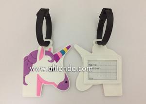 Quality 3D 2D luggage tag custom with horse cat chicken bird animal shape design for sale