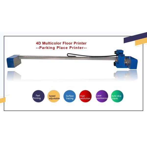 Floor Ground Parking Plot 2.4m Multifunction Flatbed Printer 3d Picture 2880 Dpi Uv Ink