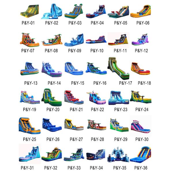 OEM Inflatable Water Slide 0.55Mm PVC Children Water Park Slide With Pool