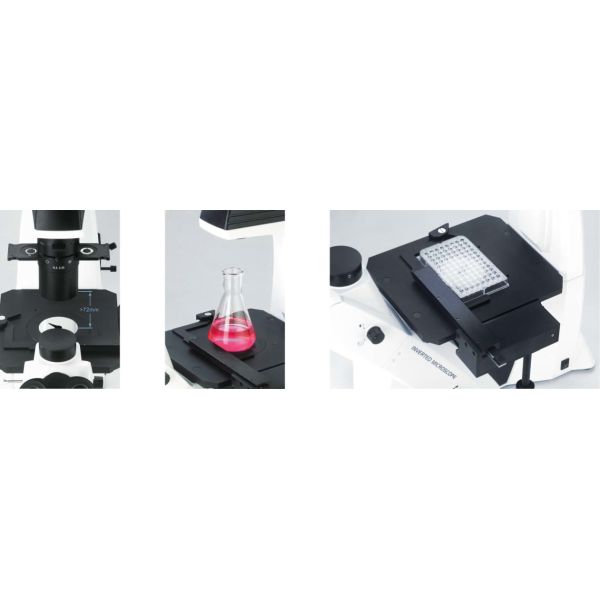 40X-400X Inverted Optical Microscope WF10X 22mm For Cell Observation And Cultivation
