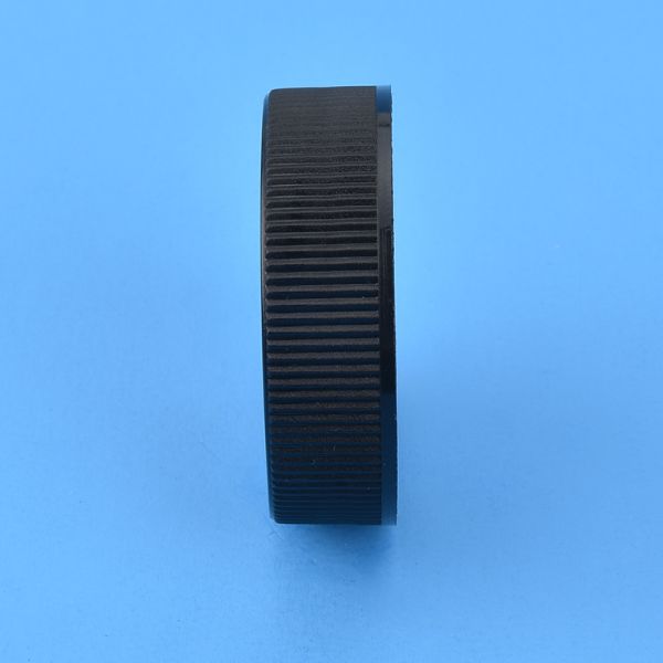 Black 11.3mm Height Plastic Screw Cap Custom Logo