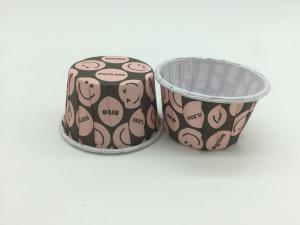 Quality Orange Paper Cake Cups , PET Coated Film Disposable Baking Cups With Lids for sale