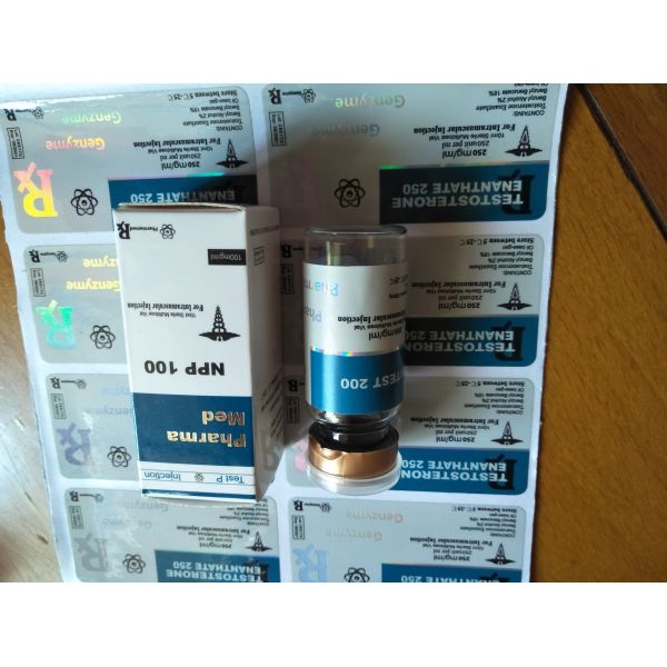 Equitest 10Ml Holographic Glass Vial Labels With PP Glossy Lamination