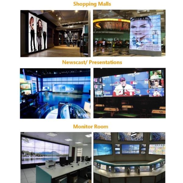 Customized 1920*1080 LCD Video Wall For Bus / Building And Lift Room