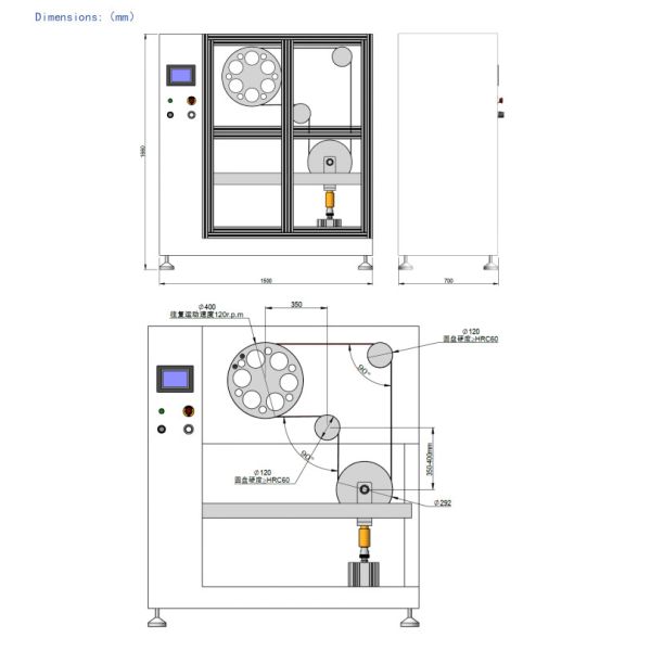 JIS G3540-1995 Standard Test Wire Endurance Testing Machine At 120rpm/min Operating Speed
