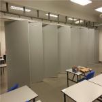 Collapsing Fabric Leather Sliding Folding Partition Walls For Conference Center
