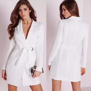 Quality Fall White Blazer Dress Women Clothing for sale