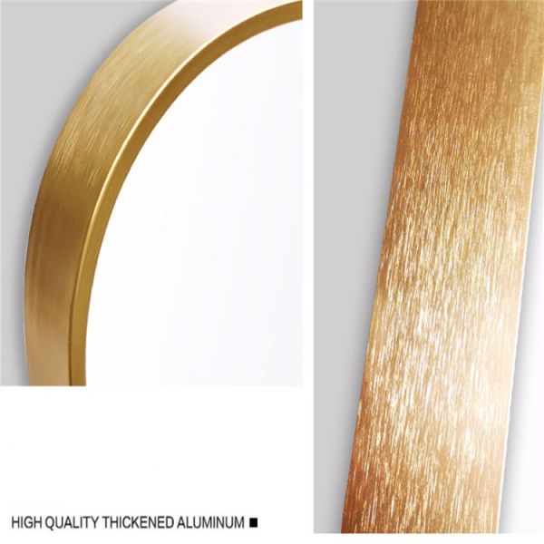 Rectangular Shape Mirror Frame Aluminium Profile Anodized Brushed Rounded Corner