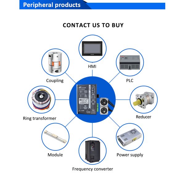 Lichuan 2-Axis DC Closed Loop Stepper Motor Drivers Controller Kit 0.48N.m 2Phase Nema17 DC24V~50V 1.2A 1000PPR
