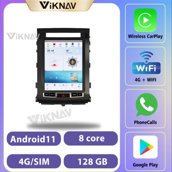 12.1 Inch Screen Head Unit For 2007-2015 Toyota cruiser Navigation GPS Multimedia DVD Player Android Wireless Carplay