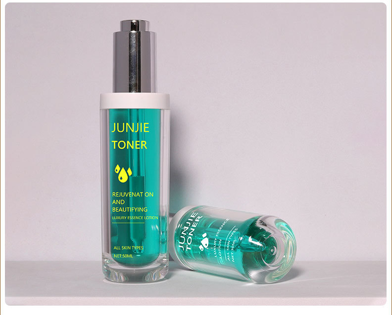Customized 30ml 50ml Serum Dropper Transparent Double Layer Round Dropper Essential Oil Bottle with Dropper for Skin Care Serum