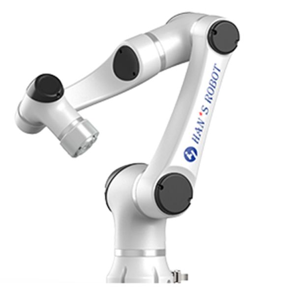 Robot arm 6 axis E5-L Elfin collaborative robot are applied for integrated automatic production line robot hand